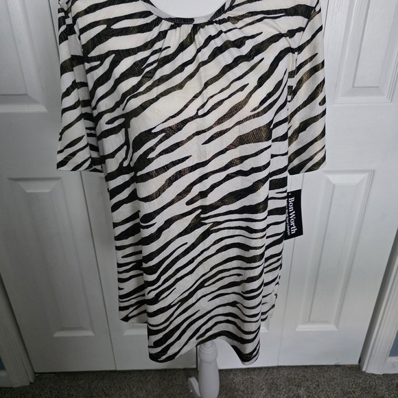 BonWorth Tops - BonWorth Black and White Zebra Print Blouse
